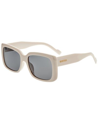 Bertha Brsbr052c4 55mm Polarized Sunglasses - White