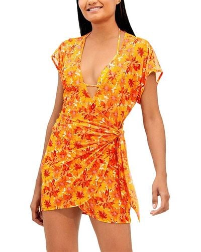 ViX Lowana Mustard Emily Cover Up Dress - Orange