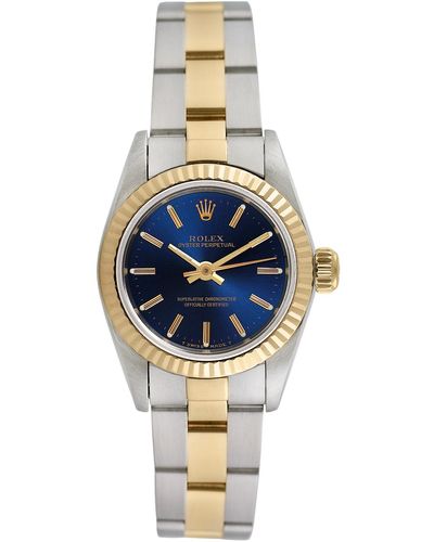 Rolex Vintage Ladies Two-tone Oyster Perpetual Watch, 25mm - Metallic