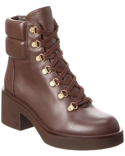 Stuart Weitzman Sussex Leather Hiker Bootie in Black Lyst