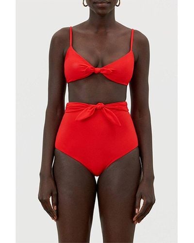 Mara Hoffman Carla Bikini Top - Red