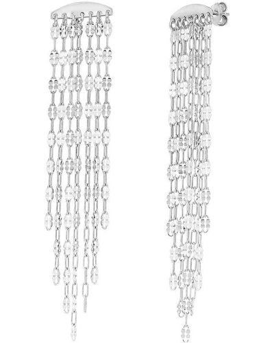 Italian Silver Piazza Di Spagna Chandelier Earrings - White