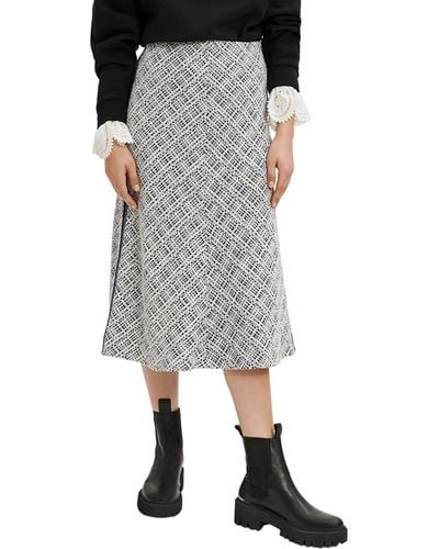 Maje Woven Skirt - Grey