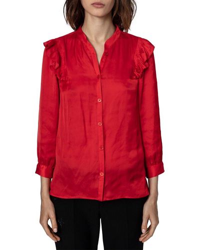 Zadig & Voltaire Tygg Satin Shirt - Red