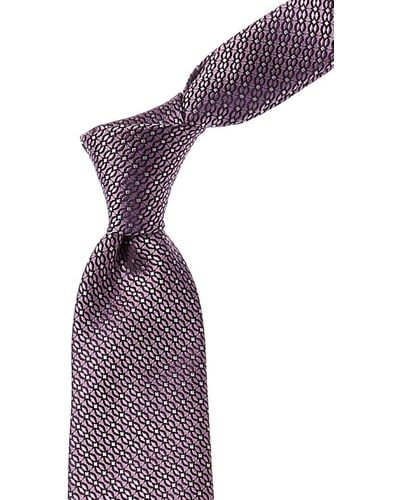 Canali Lavender Silk Tie - Purple