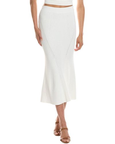 BCBGMAXAZRIA Sweater Skirt - White