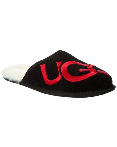 UGG Scuff Logo Suede Slipper - Red