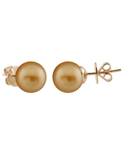 Splendid 14k 9-10mm Freshwater Pearl Earrings - Metallic