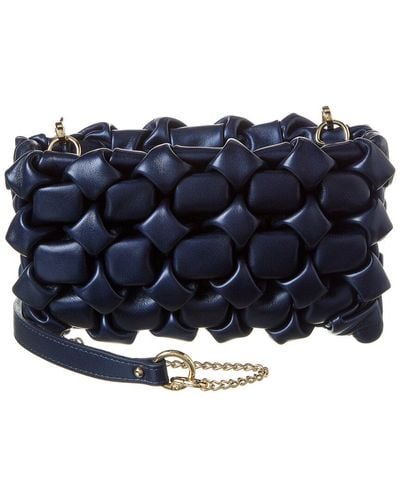 Persaman New York Lucille Leather Clutch - Blue