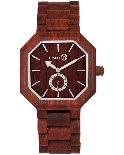 Earth Wood Unisex Acadia Watch - Red