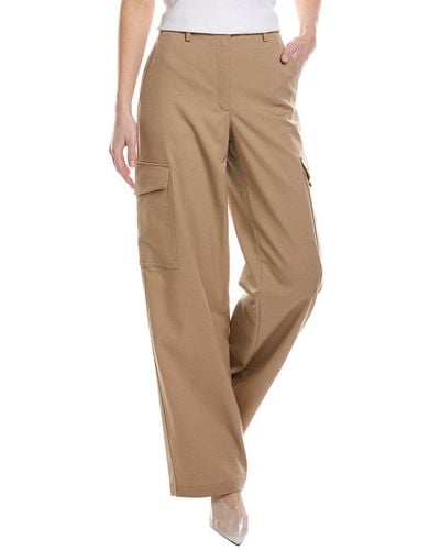Theory Relaxed Straight Wool-blend Cargo Pant - Natural