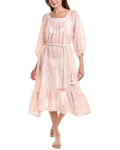 Lisa Marie Fernandez Laure Linen-blend Maxi Dress - Pink