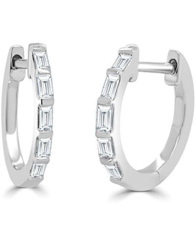 Sabrina Designs 14k 0.25 Ct. Tw. Diamond Huggie Earrings - White