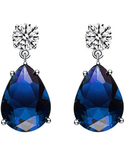 Genevive Jewelry Silver Earrings - Blue