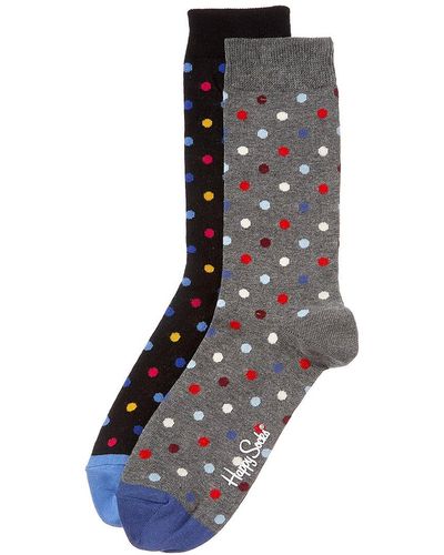 Happy Socks 2-pack Mini Dot Sock - Black