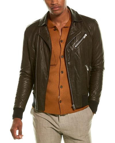 IRO Lebon Leather Jacket - Brown