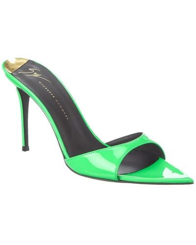 Giuseppe Zanotti Intrigo 90 Patent Sandal - Green