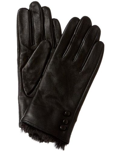 Surell Leather Gloves - Black
