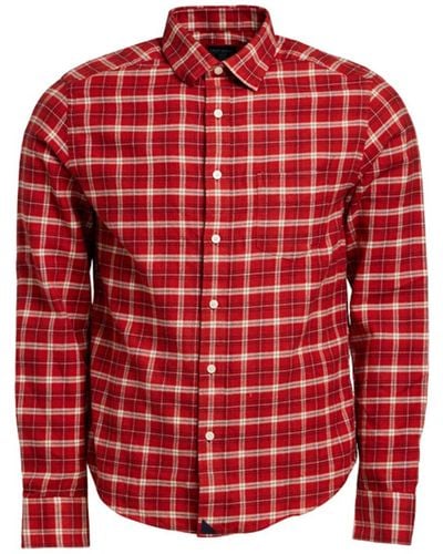 UNTUCKit Slim Fit Flannel Fossati Shirt - Red