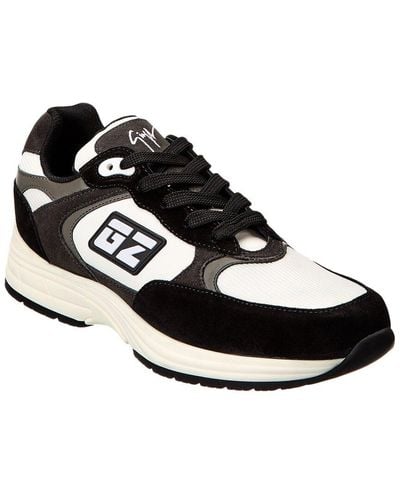Giuseppe Zanotti Gz Runner Leather & Suede Sneaker - Black