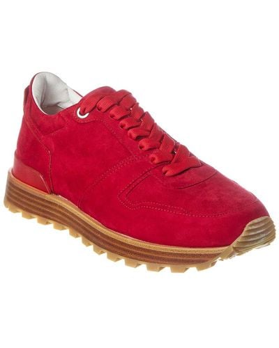 Isaia Suede Sneaker - Red