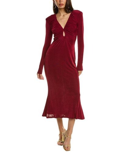 Misha Collection Bronya Midi Dress - Red