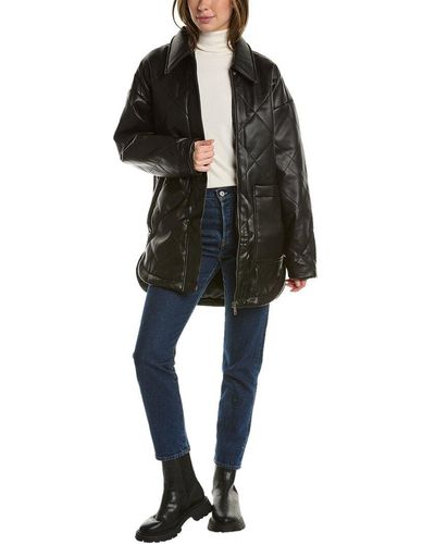 Apparis Stevie Oversized Quilted Shacket - Black