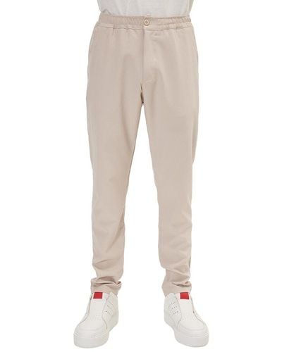 Ron Tomson Lightweight Fitted Sweatpants - Natural