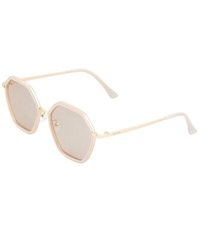 Bertha Ariana 56mm Polarized Sunglasses - White