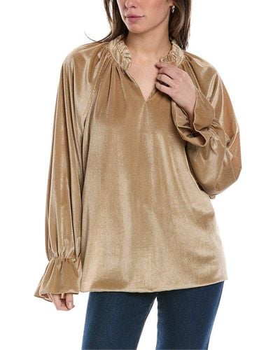 To My Lovers Ribbed Velvet Top - Natural
