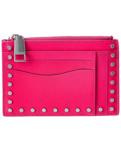 Rebecca Minkoff Jett Leather Card Case - Pink