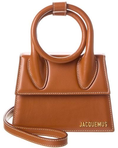 Jacquemus Le Chiquito Noeud Leather Shoulder Bag - Brown