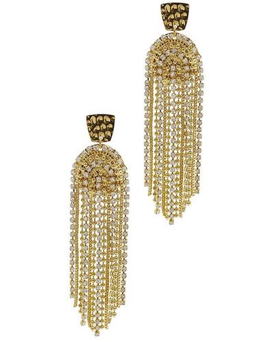 Adornia 14k Plated Cz Fringe Cascade Earrings - Metallic