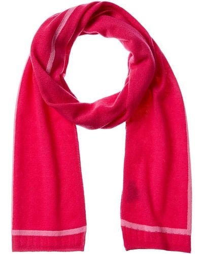 Hannah Rose Jersey Roll Welt Cashmere Scarf - Red