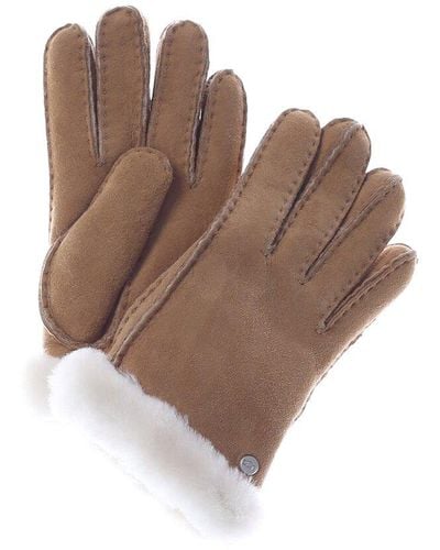 UGG Classic Perforated Two Point Gloves - Brown