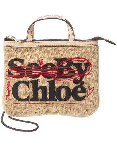 See By Chloé Logo Jute Crossbody - Brown