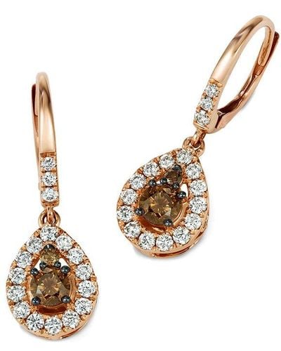 Le Vian 14k Strawberry Gold® 1.11 Ct. Tw. Diamond Earrings - Metallic