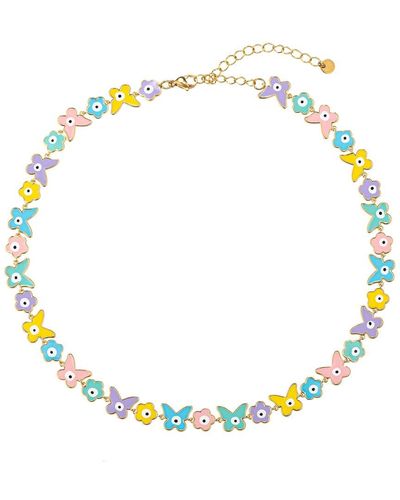 Eye Candy LA The Luxe Collection Pastel Butterfly Necklace - Metallic