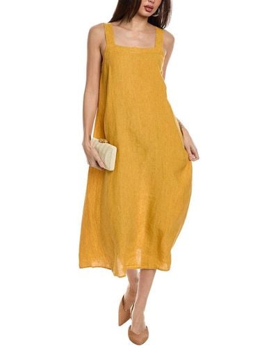 Eileen Fisher Linen Tank Dress - Yellow
