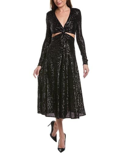 Michael Kors Paillette-embellished Midi-dress - Black