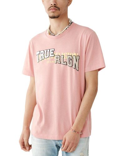 True Religion Uneven Arch T-shirt - Pink