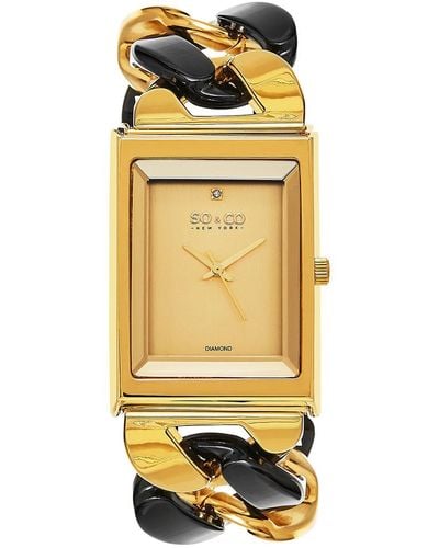 SO & CO Soho Diamond Watch - Yellow
