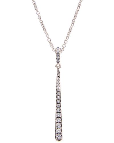 PANDORA Silver Cz Pendant Necklace - Metallic