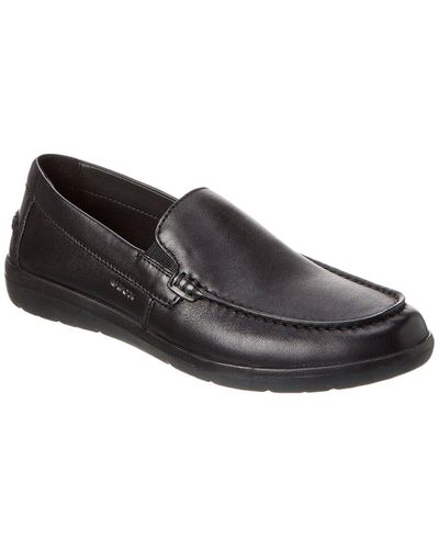Geox Leitan Leather Loafer - Black