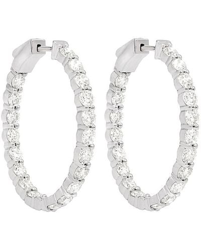Diana M. Jewels Fine Jewelry 18k 10.00 Ct. Tw. Diamond Hoops - White