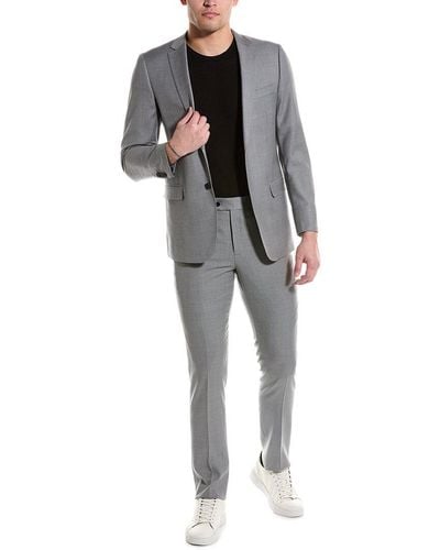 Class Roberto Cavalli 2pc Slim Fit Wool Suit - Grey