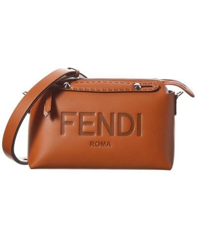 Shop FENDI 2022-23FW Leather Logo Shoulder Bags by Seek_AJ