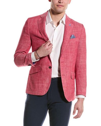 Tailorbyrd Linen-blend Sportscoat - Red