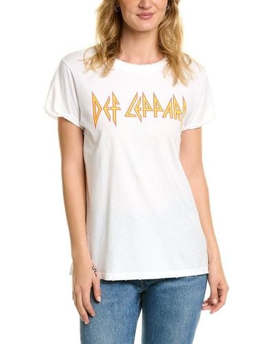 Recycled Karma Def Leppard Classic Logo T-shirt - White