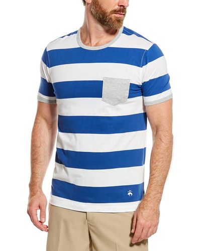 Brooks Brothers Wide Stripe T-shirt - Blue